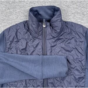 Icebreaker Merino GT Jacket Womens Small Gray Full Zip Wool Quilted Outdoor